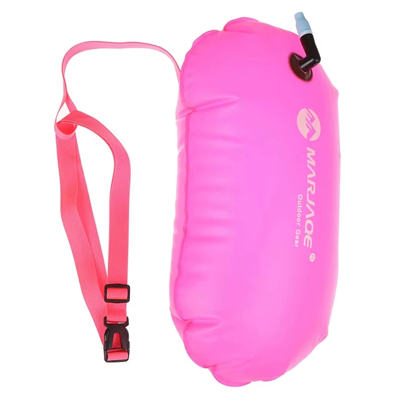 Swimming Pool Buoy Tow Floats Inflatable Life Saving Swim Buoy PVC Inflated Air Drying Bag Drift Bag Pool Accessory Open Water
