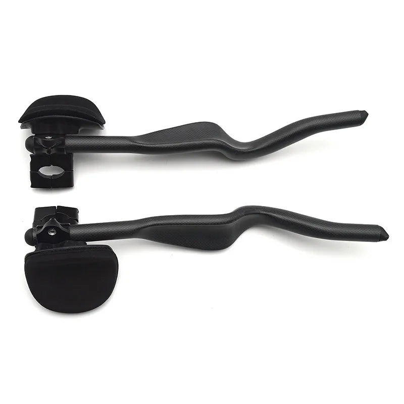 Road Bike Triathlon Time Trial 3K Full Carbon Bicycle Rest TT Handlebar 35° For Aero Handlebar Extension With Clip