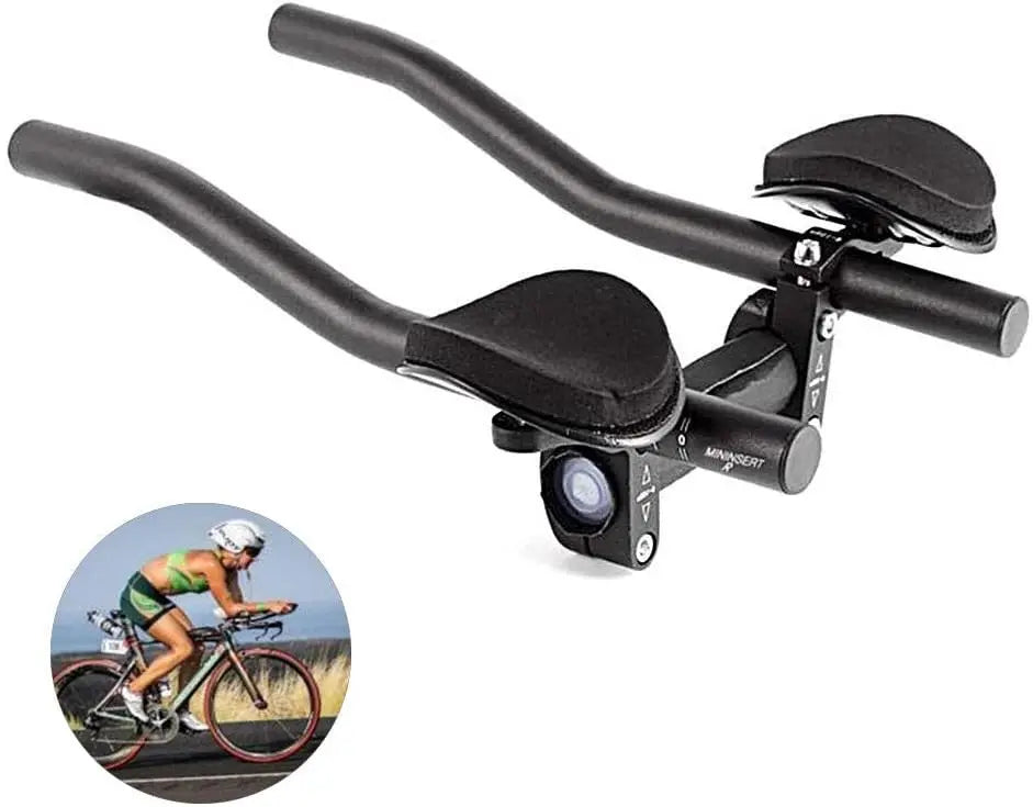 TT Handlebar Aero Bars Bicycle Rest Handlebar Bike Aluminium Alloy Arm Rest Handlebar Bicycle Tri Bars Relaxlation Handlebars