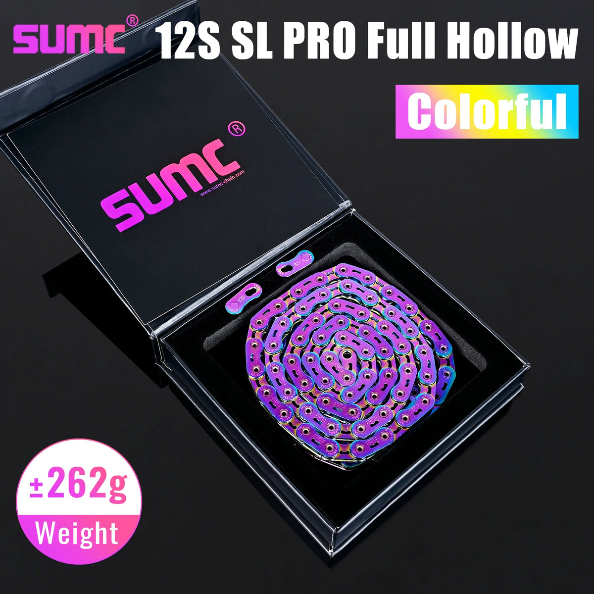 12 Speed Bike Chain SL Full/EL Half Hollow 126L MTB Road Chain for Shimano SRAM Campagnolo Rainbow Gold Oil Slick Ultraligh