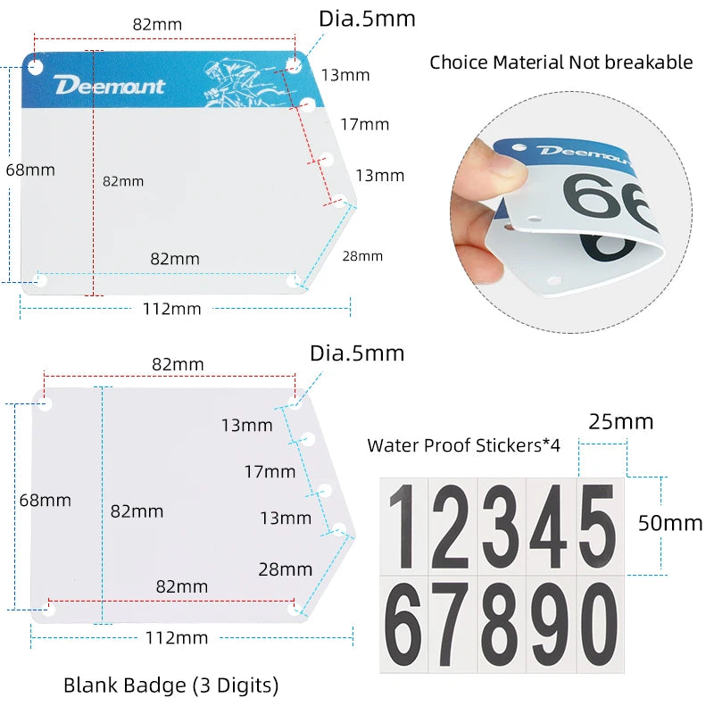 Bicycle Triathlon Racing Number Plate Holde