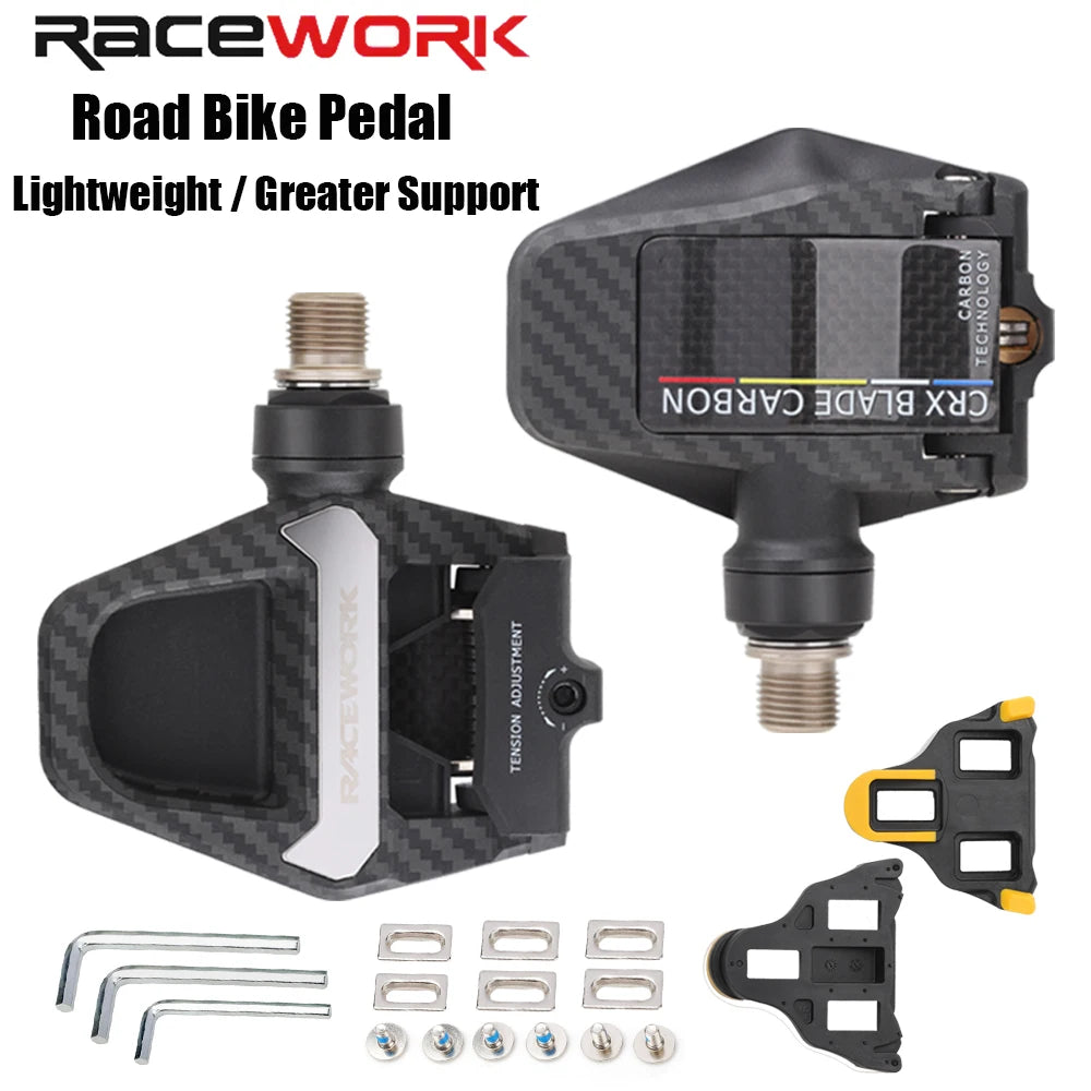 Carbon Fibre Nylon Ultralight Clipless Platform Pedals For SPD