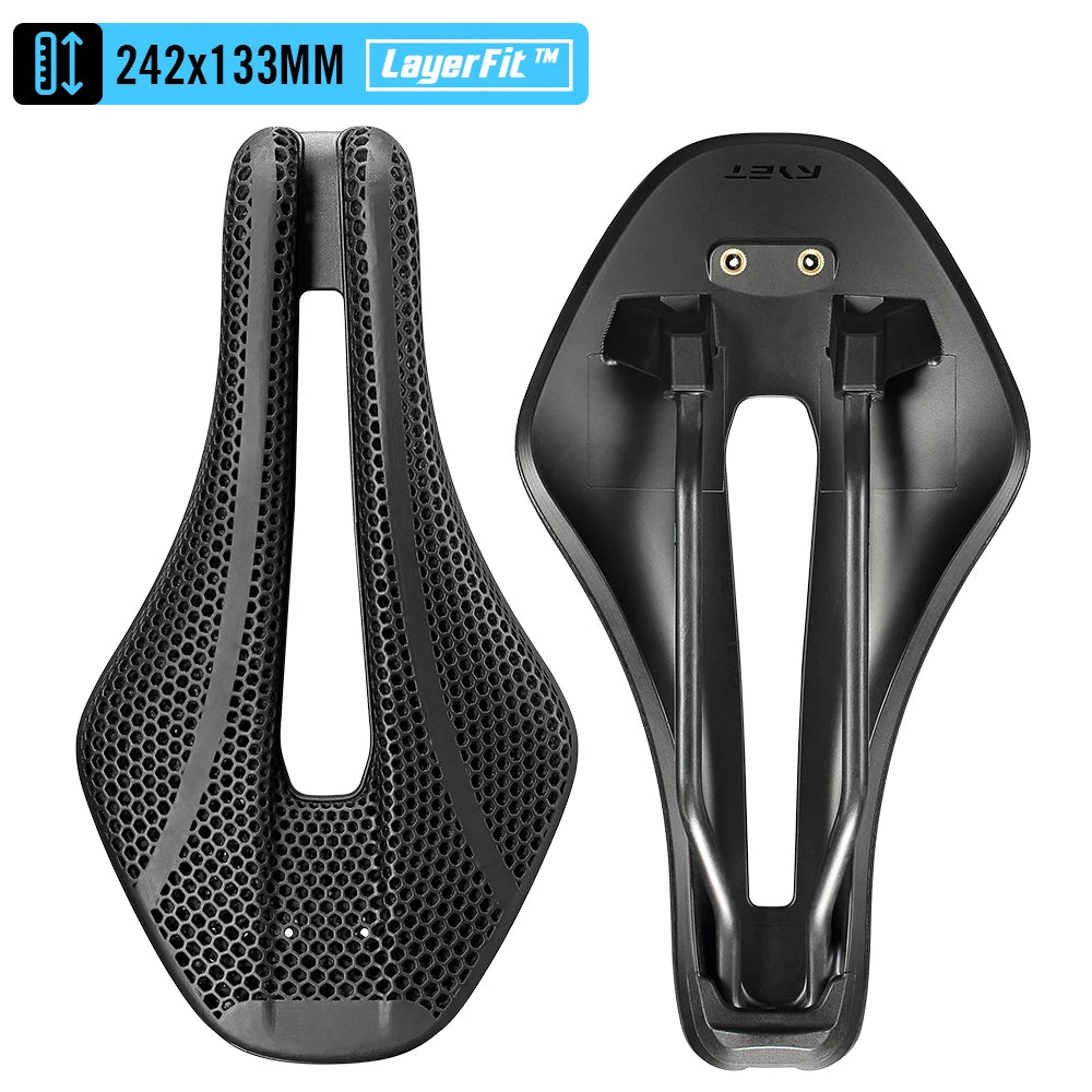 2026 3D Printed TT Saddle 242x133mm 179g Superlight Carbon Fiber Rail Short Nose Aero Time Trial Triathlon Bike Seating Cushions