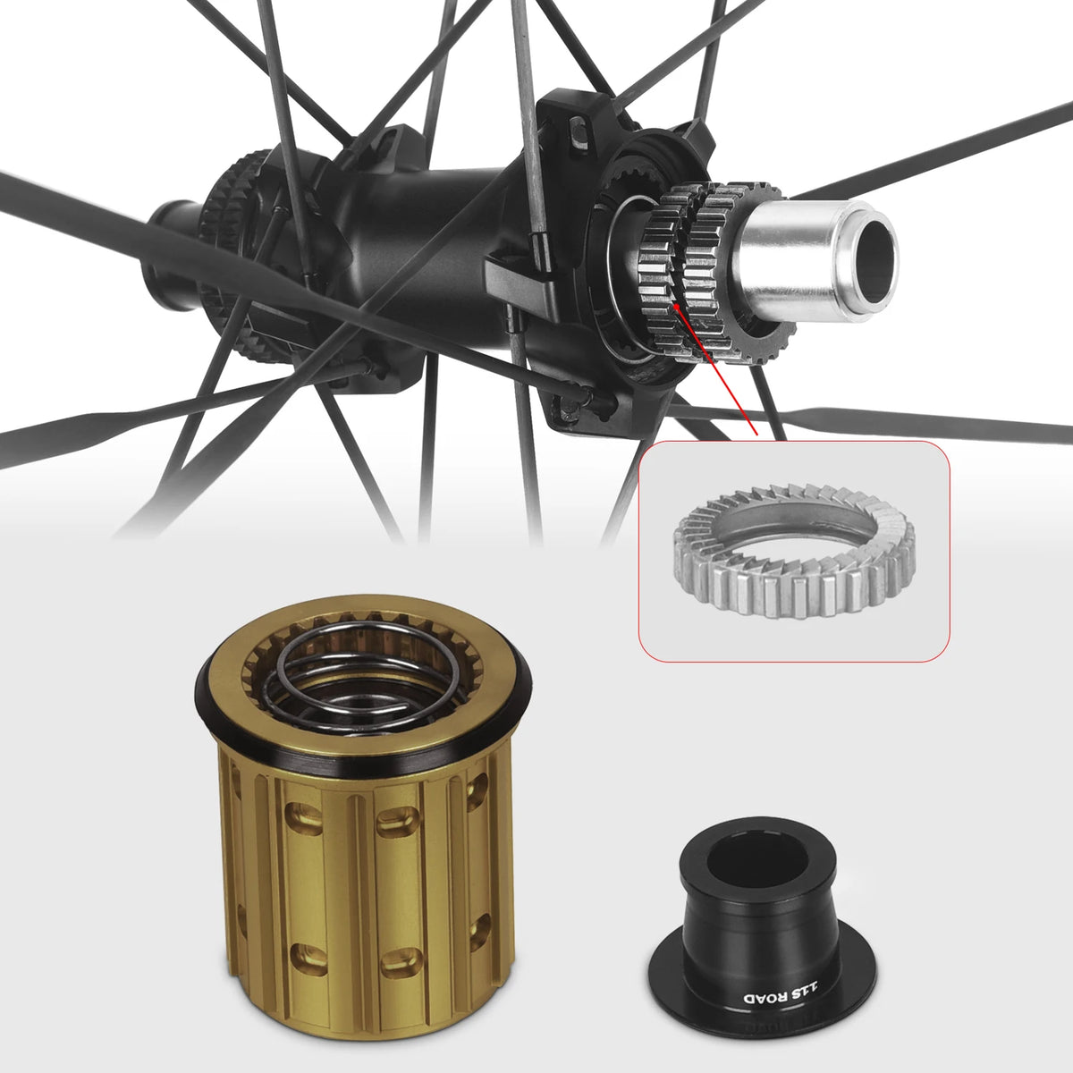 700C 1353g 60mm 5.2mm Carbon Spoke Wheels Road Bike Disc Brake Clincher Tubeless