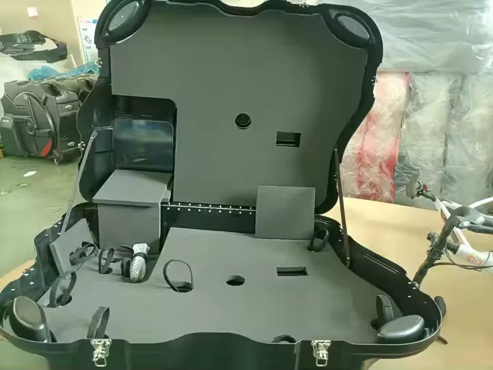Hard Bike Box Triathlon Bicycle Suitcase Without Removing Handle Bar