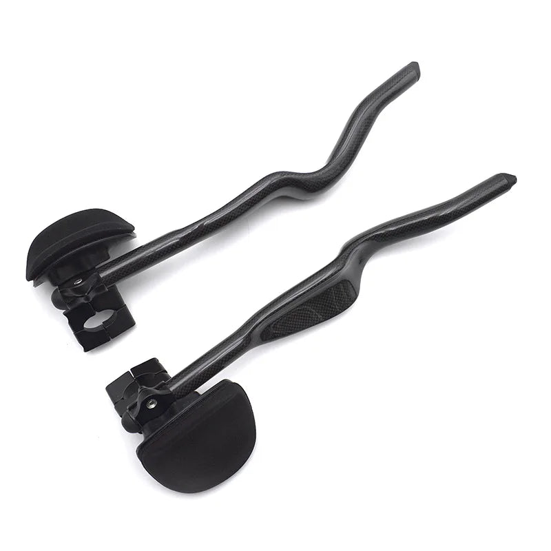 Road Bike Triathlon Time Trial 3K Full Carbon Bicycle Rest TT Handlebar 35° For Aero Handlebar Extension With Clip