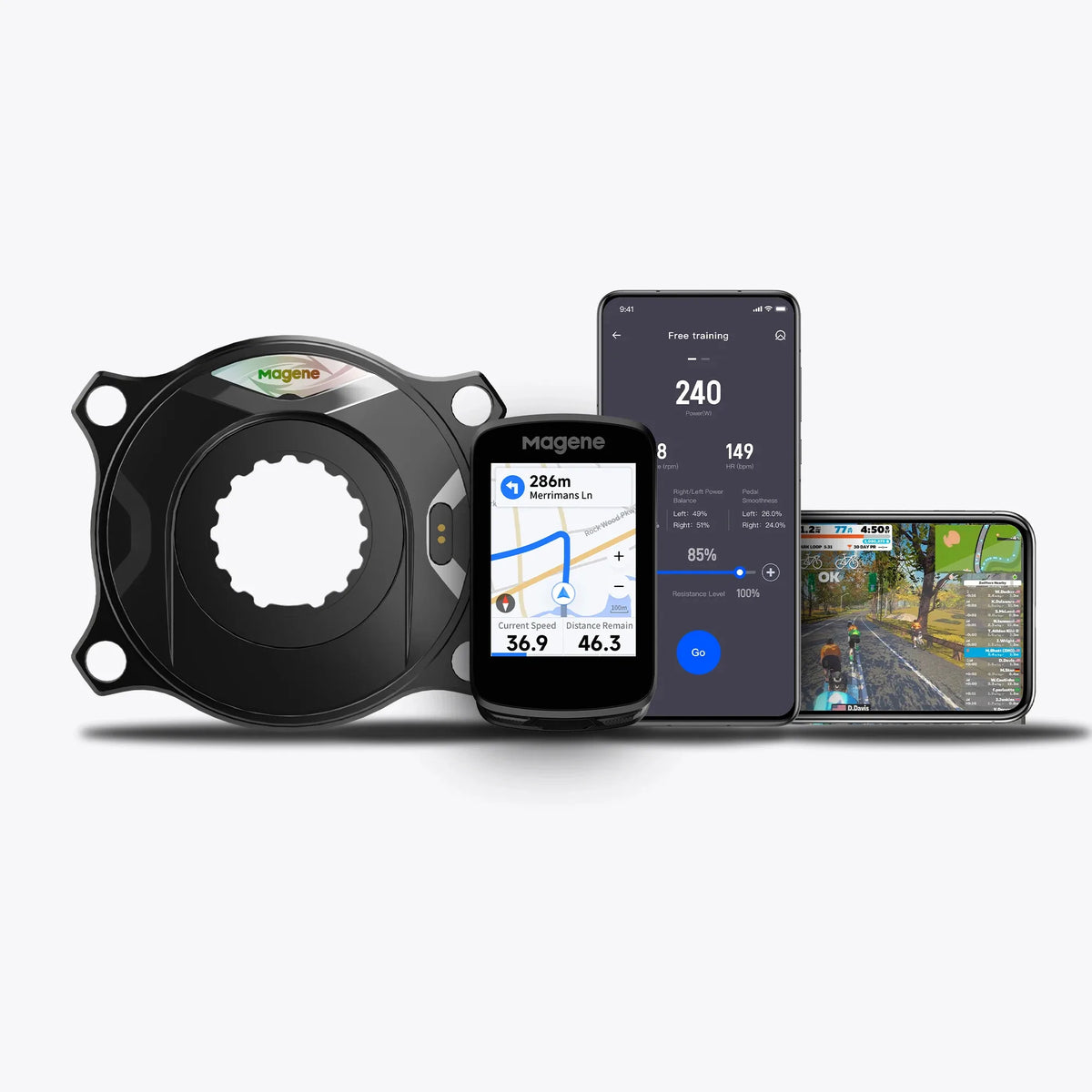 Magene P515 Power Meter Spider Based 4 Bolt 110 BCD 29mm Spindle ANT+ Bluetooth Cadence Pedal Pedaling Balance Smoothness Cyclin
