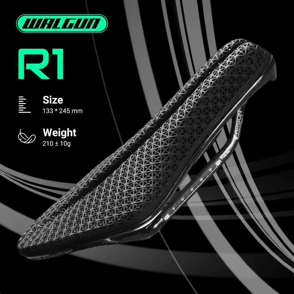 Carbon 3D Printed Bike Saddle 210g Monocoque Oval 7x9mm For TT Triathlon