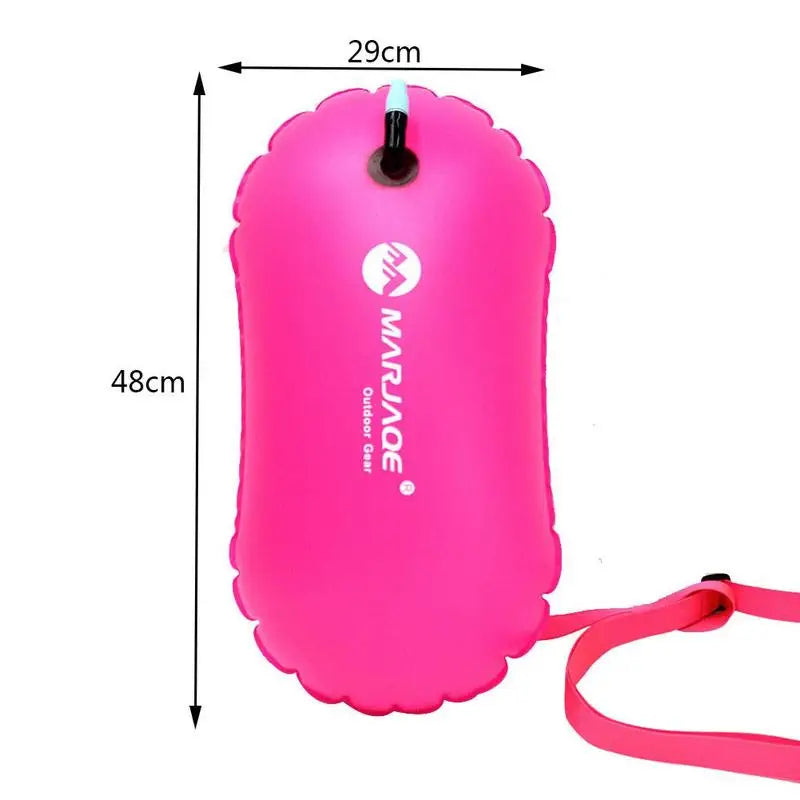 Swimming Pool Buoy Tow Floats Inflatable Life Saving Swim Buoy PVC Inflated Air Drying Bag Drift Bag Pool Accessory Open Water