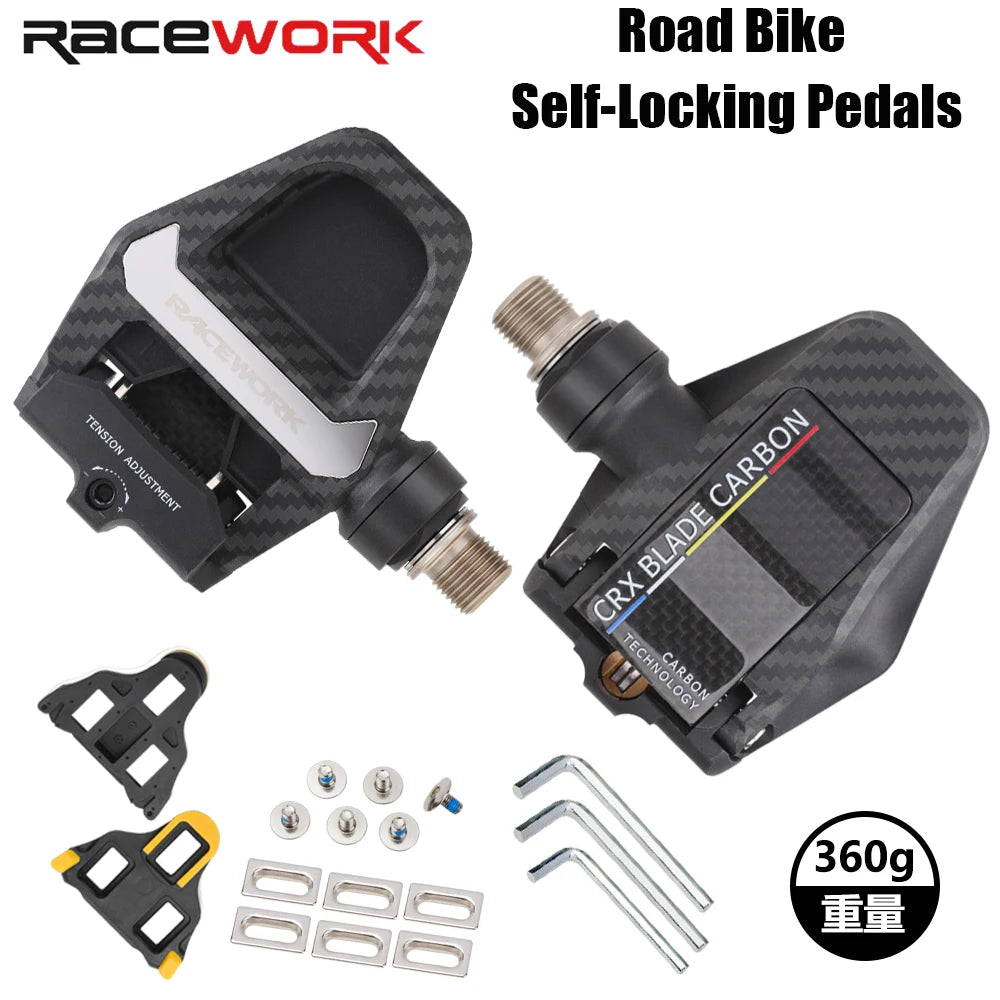 Carbon Fibre Nylon Ultralight Clipless Platform Pedals For SPD