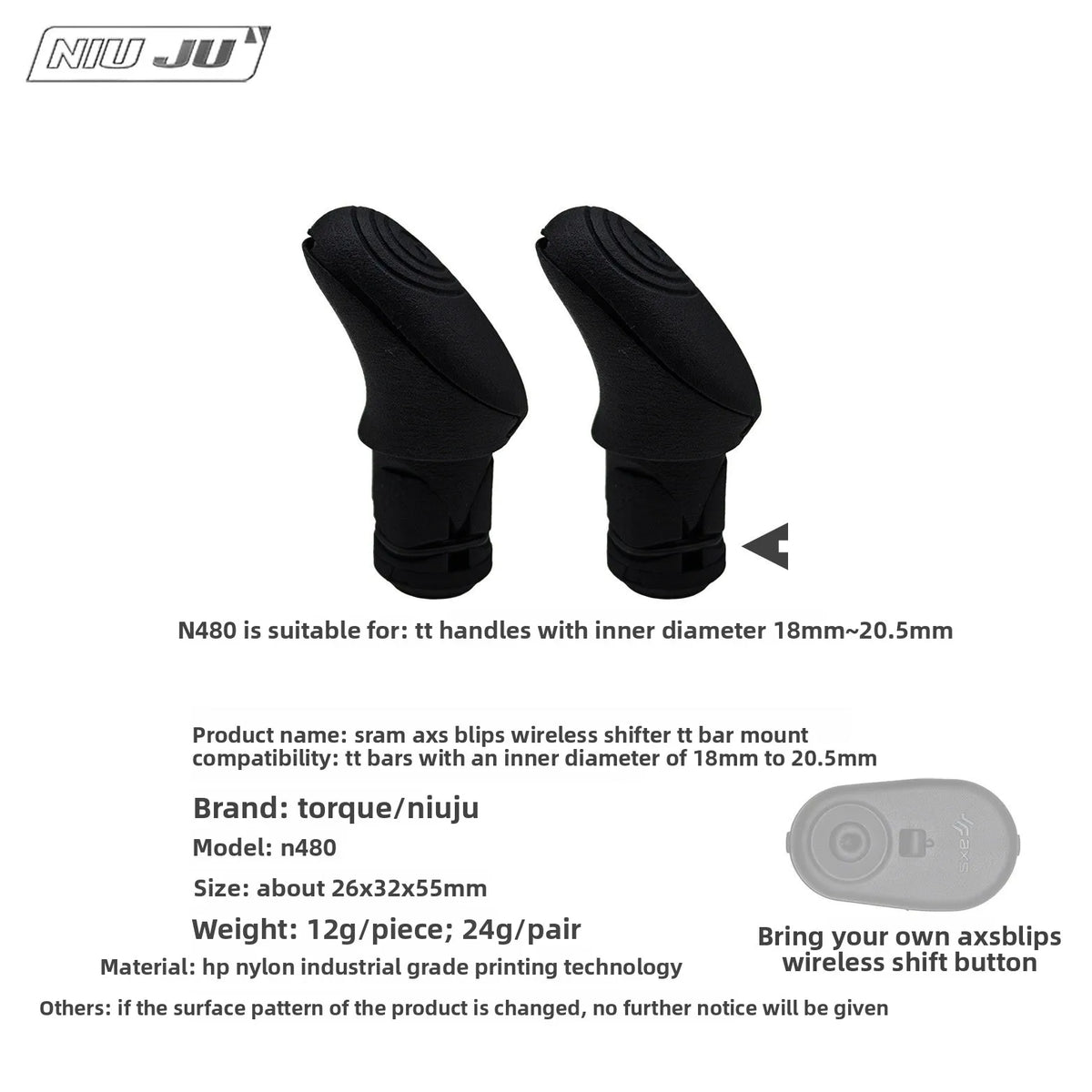 For SRAM AXS Blips Wireless Shift Button TT Bar Mount LEAP SRAM Wireless Base Auto Accessories