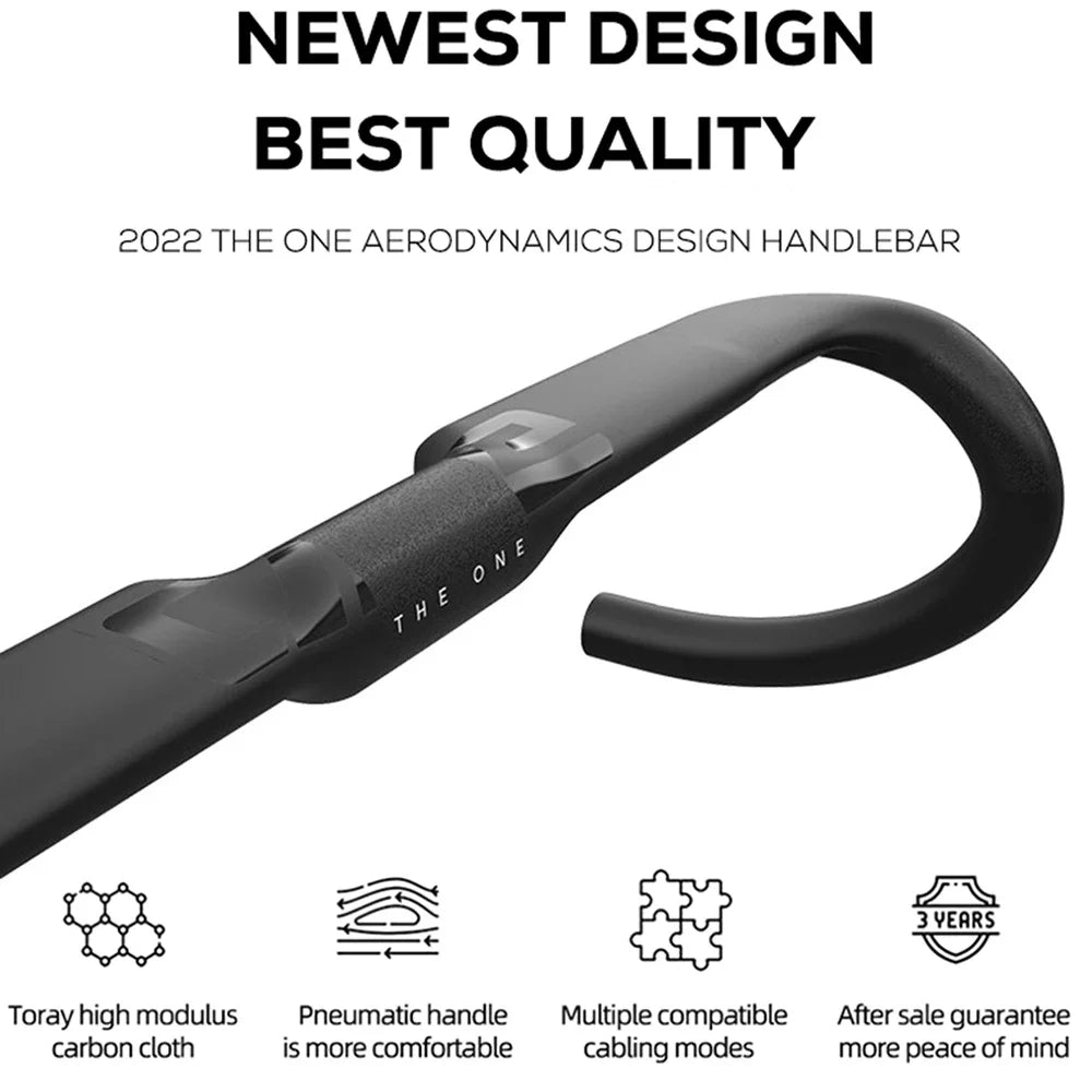 Carbon Bike Handlebar for Road Gravel Bicycle, 360-420mm