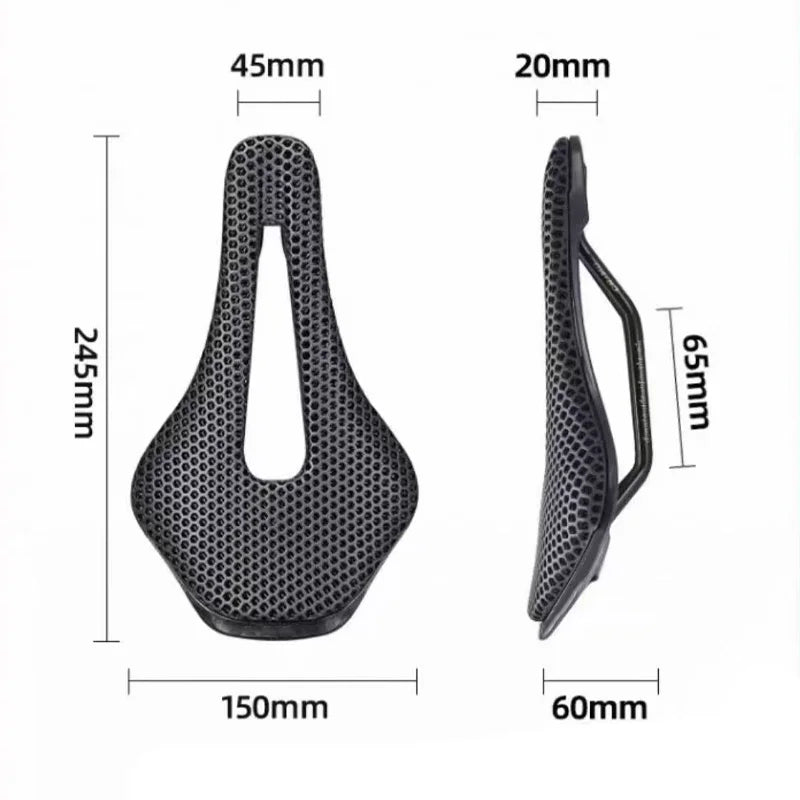 3D Printed Saddle 7*7mm Bike Seating For Men Women Triathlon