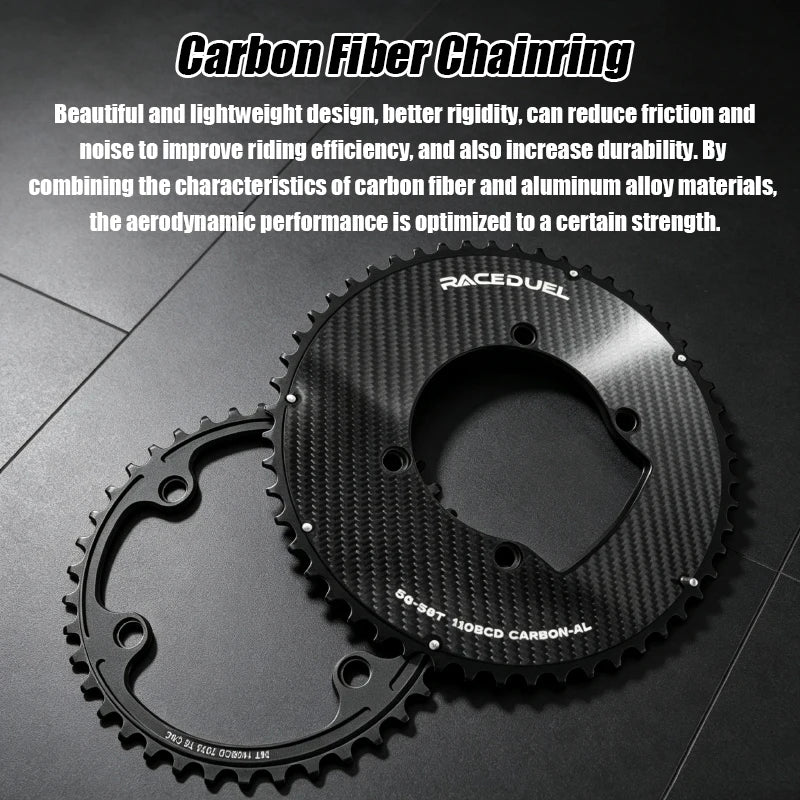 110BCD Bicycle Chainwheel Carbon Fiber for R7000/8000/9100