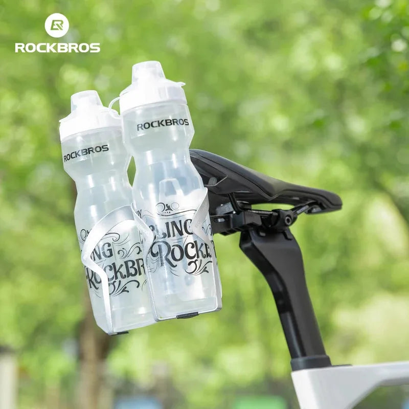 ROCKBROS Bike Water Bottle Cage Rear Saddle Bicycle Bottle Holder Dual Mount Adapter Extension for Triathlon