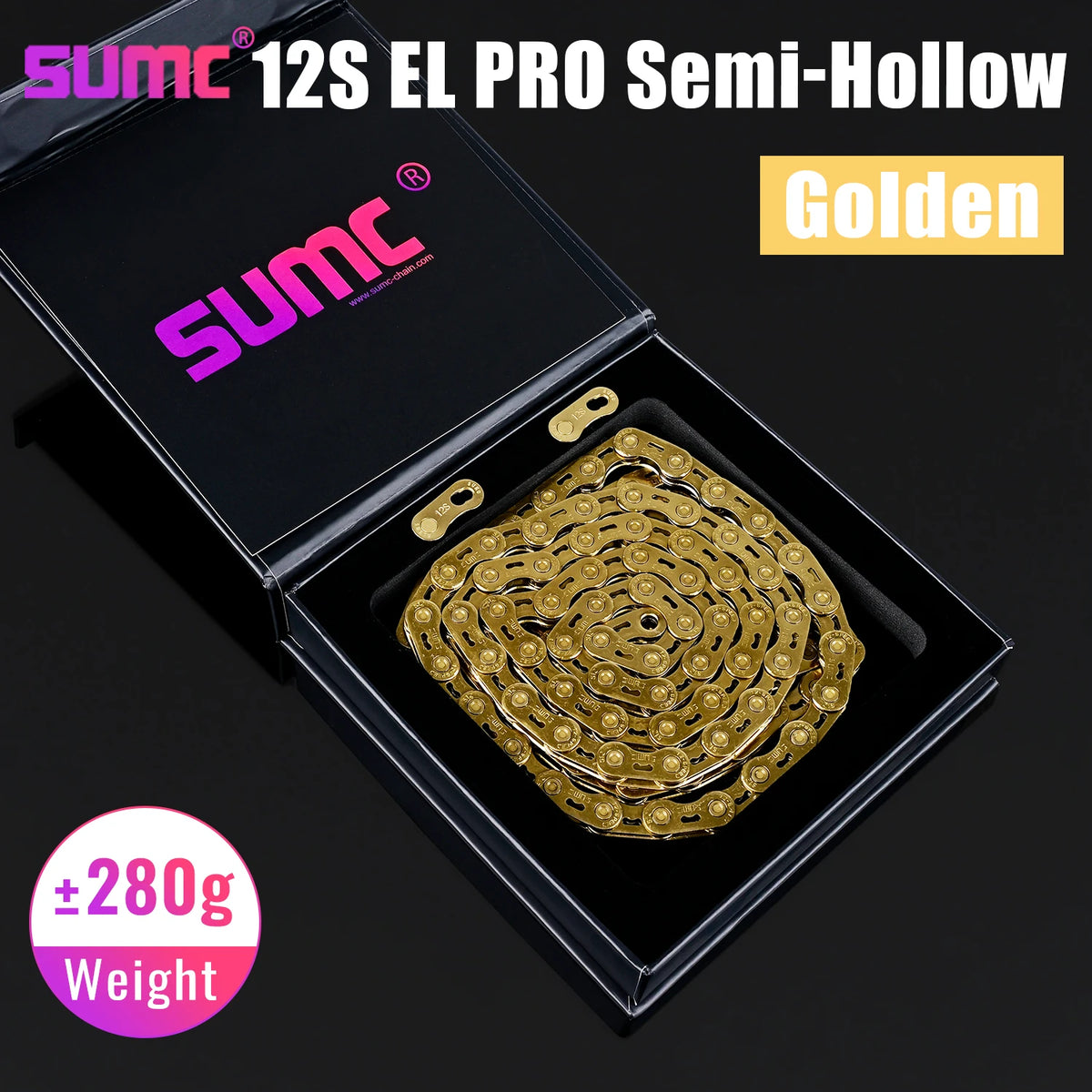12 Speed Bike Chain SL Full/EL Half Hollow 126L MTB Road Chain for Shimano SRAM Campagnolo Rainbow Gold Oil Slick Ultraligh