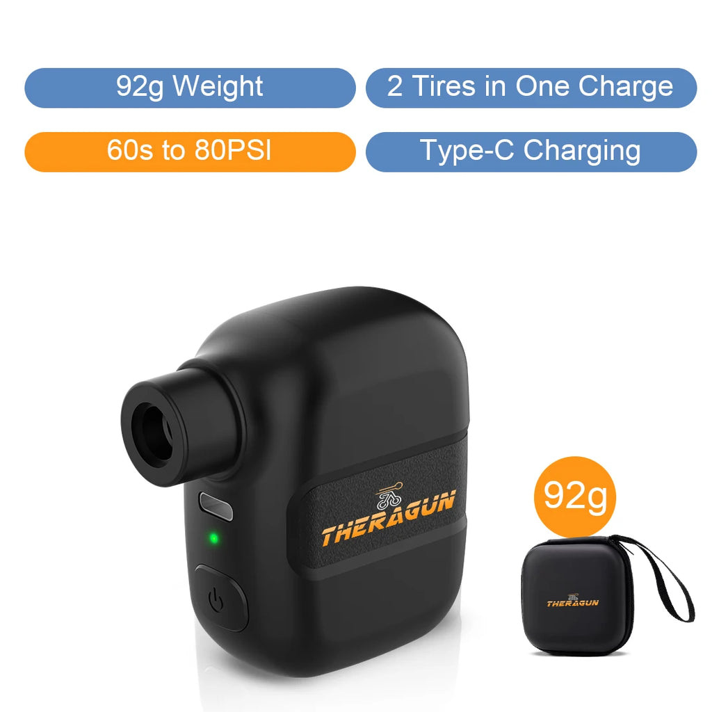 Mini Portable Bicycle Pump Rechargeable Electric Air Inflator 100PSI 5V Type-C