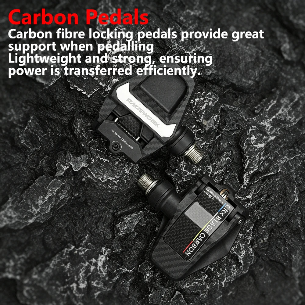 Carbon Fibre Nylon Ultralight Clipless Platform Pedals For SPD