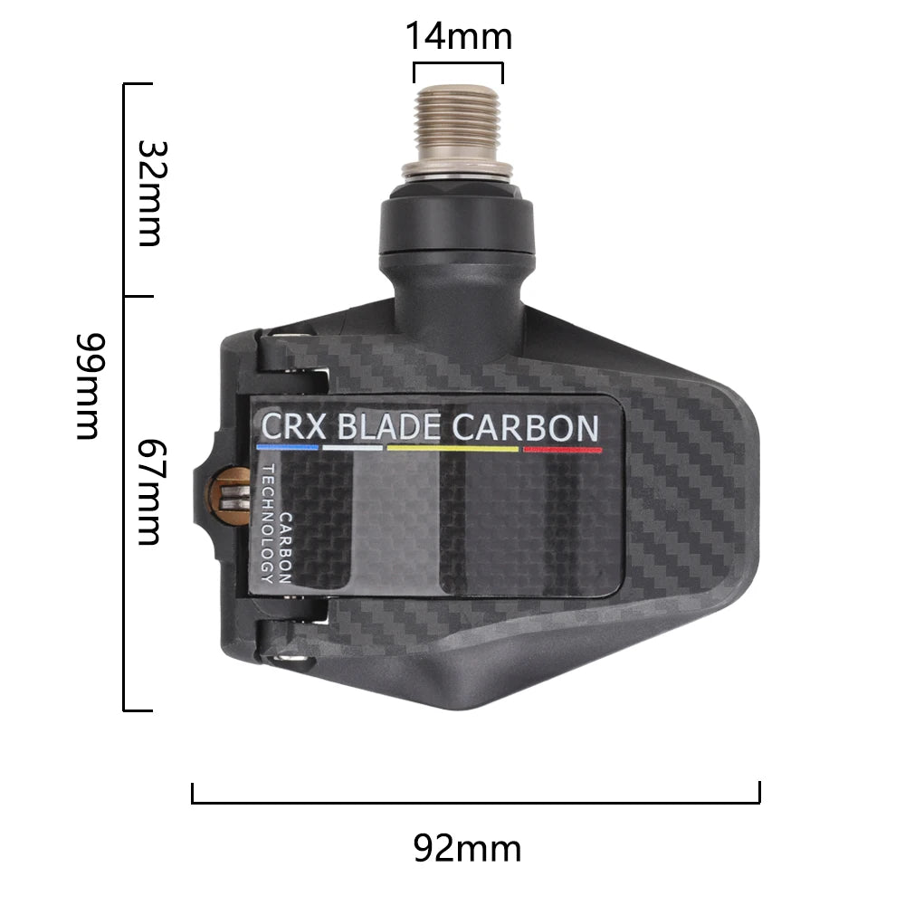 Carbon Fibre Nylon Ultralight Clipless Platform Pedals For SPD