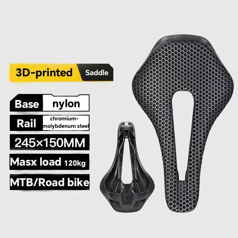 3D Printed Saddle 7*7mm Bike Seating For Men Women Triathlon