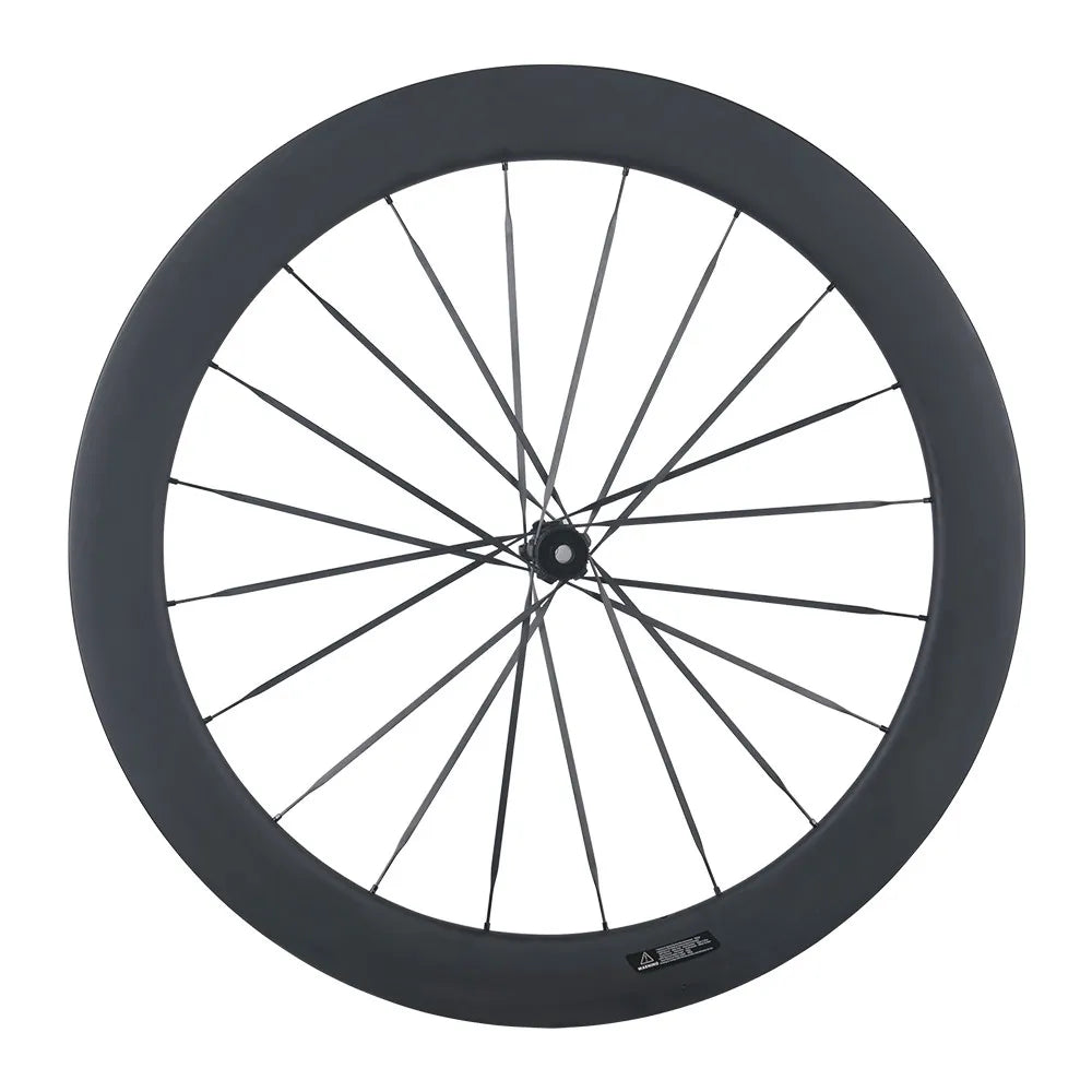 700C 1353g 60mm 5.2mm Carbon Spoke Wheels Road Bike Disc Brake Clincher Tubeless
