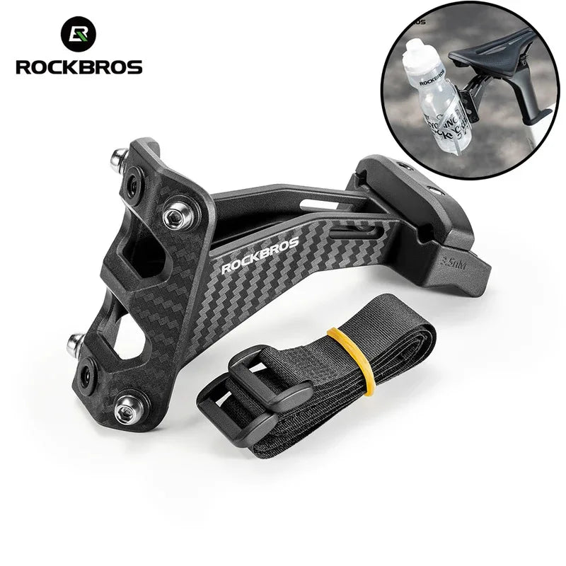 ROCKBROS Bike Water Bottle Cage Rear Saddle Bicycle Bottle Holder Dual Mount Adapter Extension for Triathlon