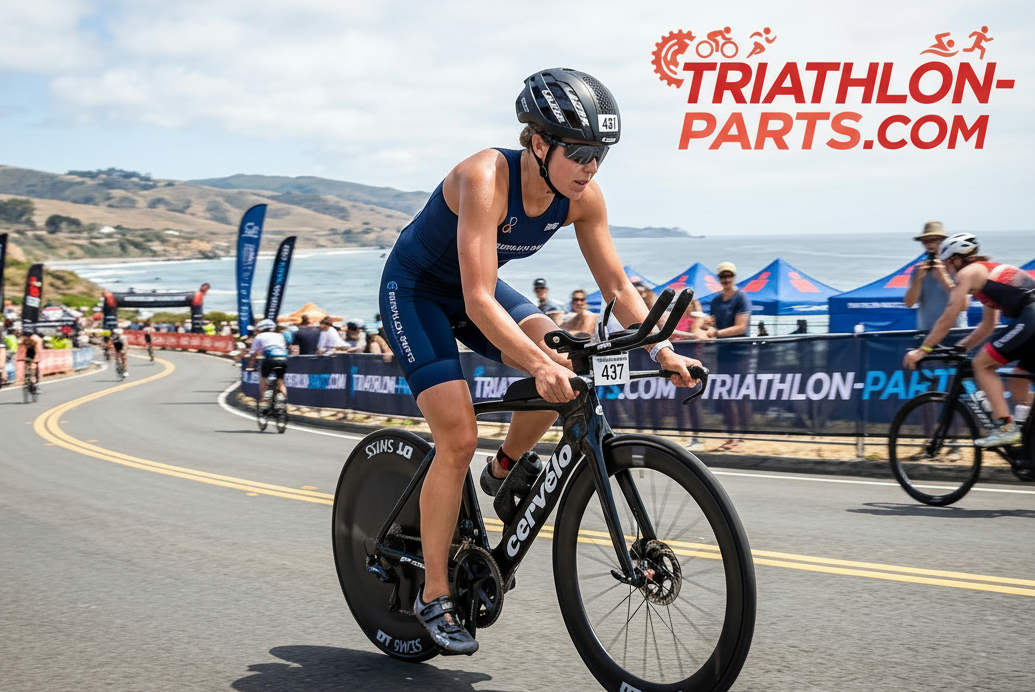 Triathlon race red theme